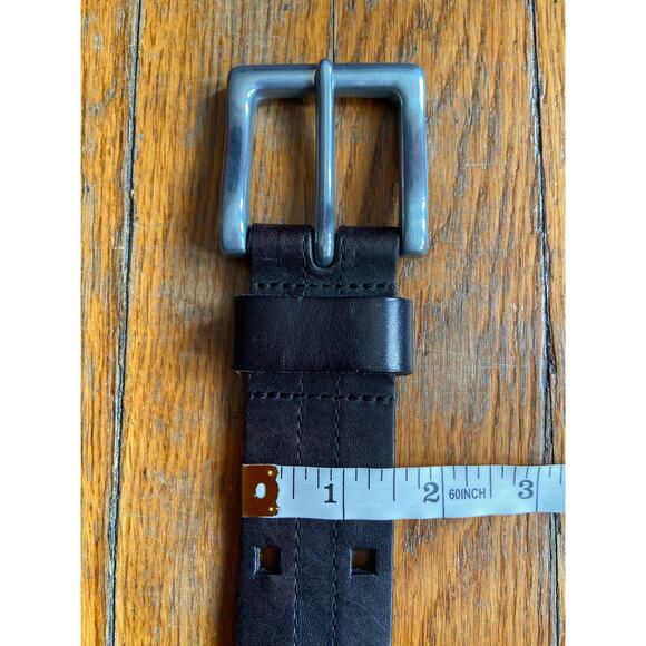 LEVI'S Black Leather Laser-Cut Belt Womens sz S - Picture 8 of 11